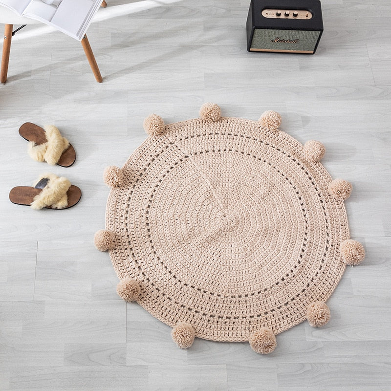 Tapis Bébé Rond Beige