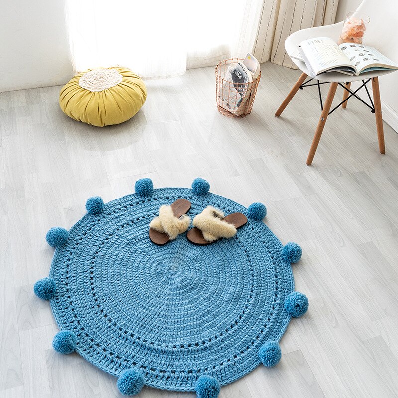 Tapis Bébé Rond Bleu