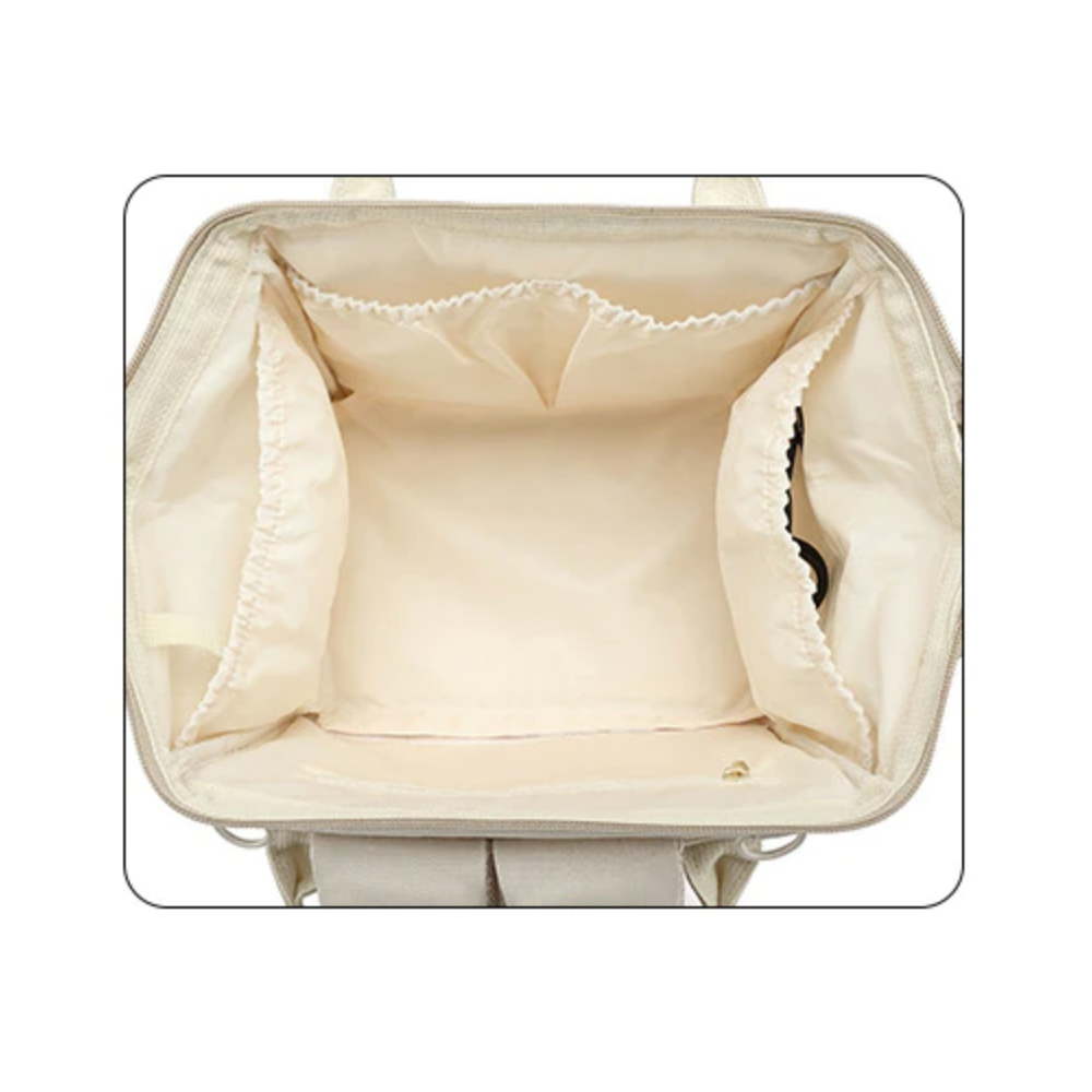 Sac à langer à dos imperméable Fripouille beige