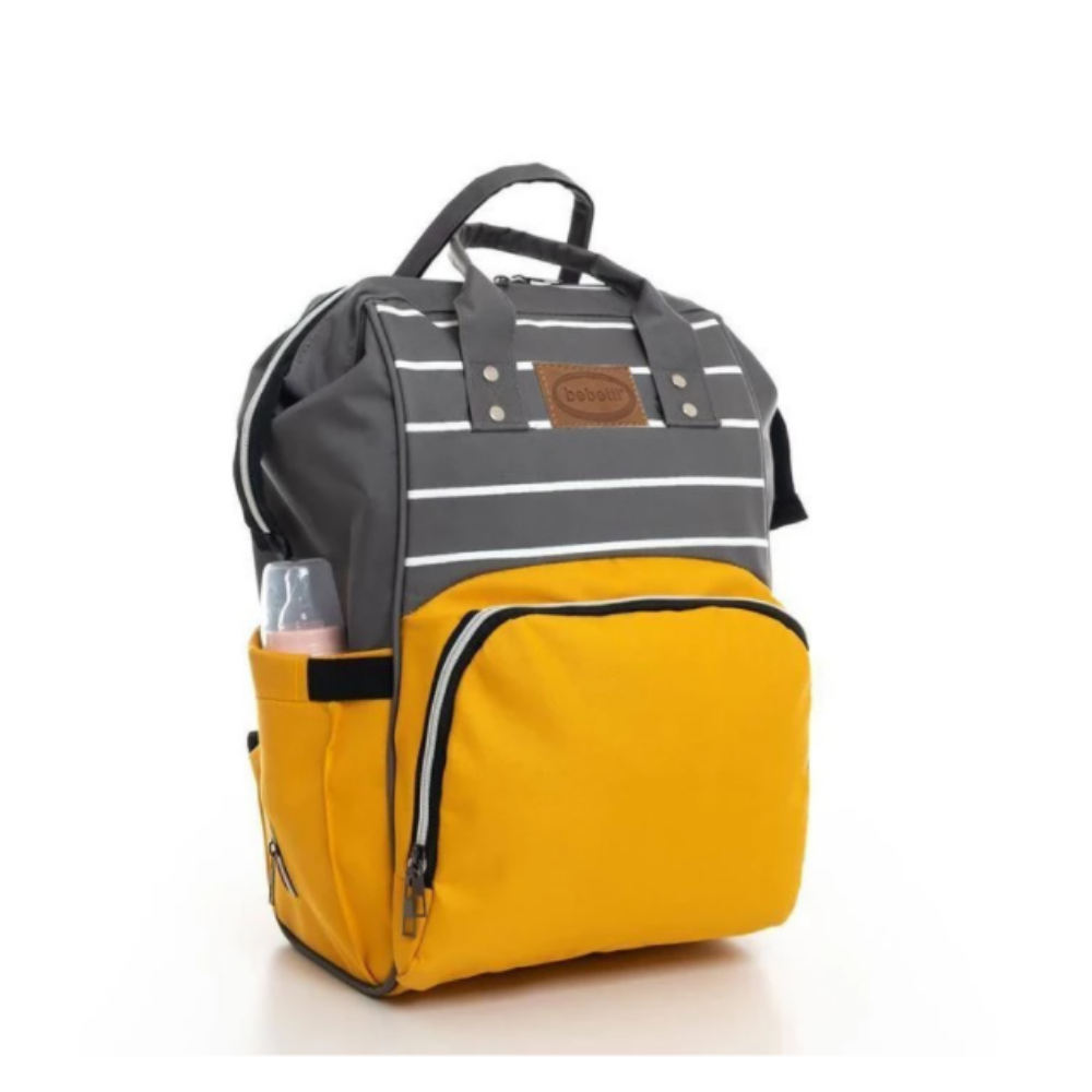 Sac à langer Octobre gris et jaune