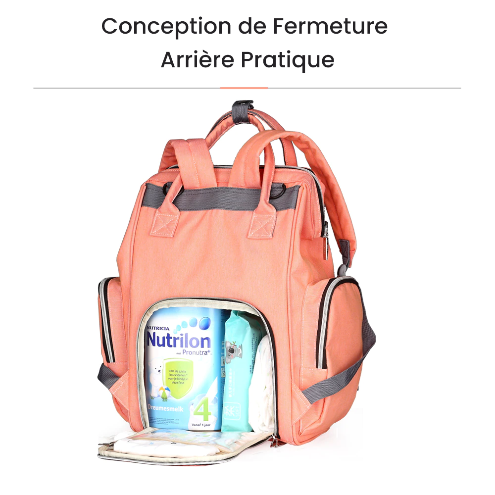 Sac à langer à dos Casual Vermillon