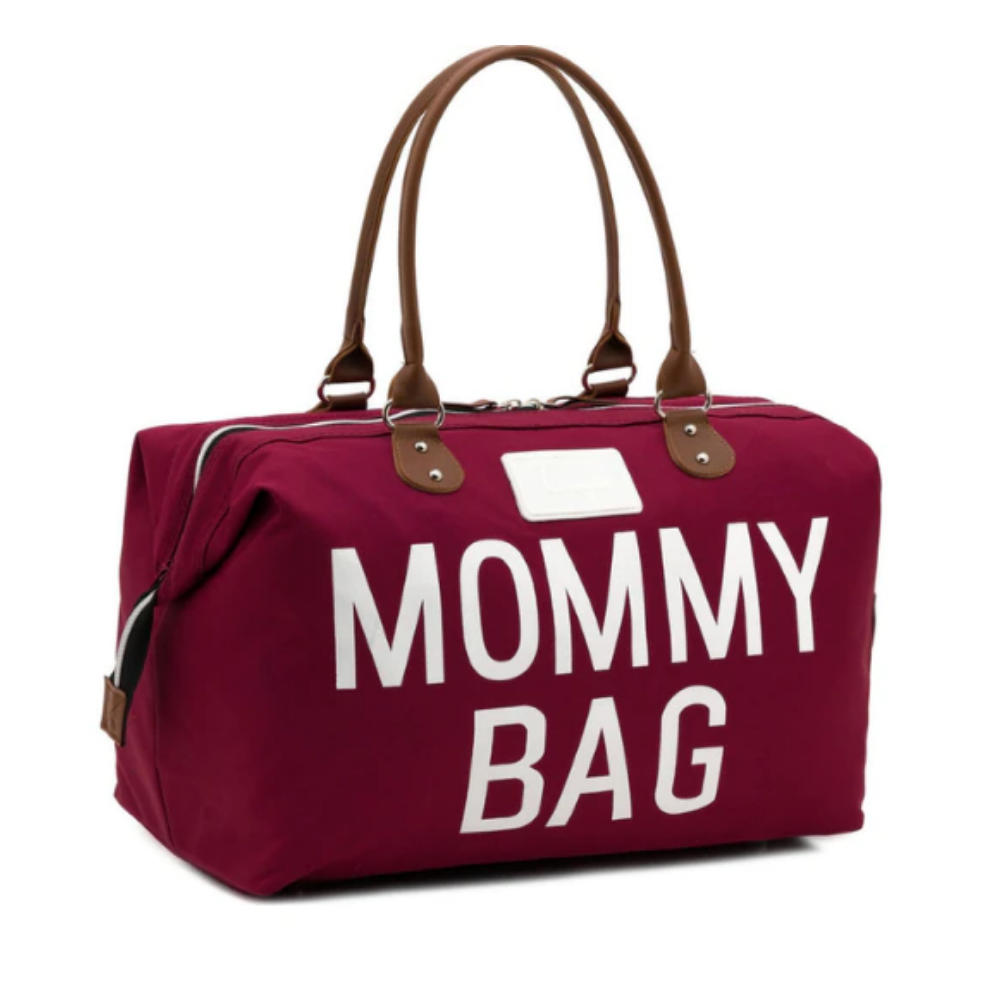 Sac à langer à anses Mommy Bag bordeaux