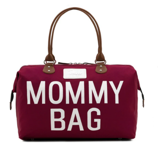 Sac à langer à anses Mommy Bag bordeaux