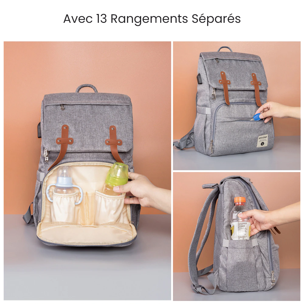 Sac à langer à dos Old School Denim