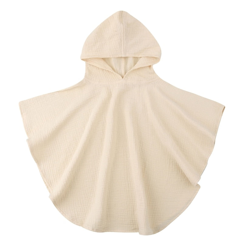 Cape de Bain en Gaz de Coton Beige