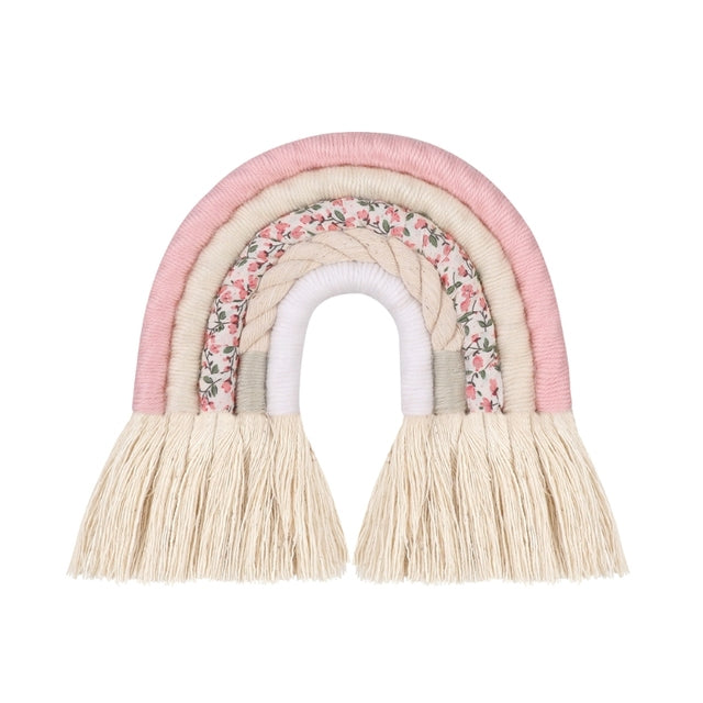 Arc-en-ciel macramé en coton