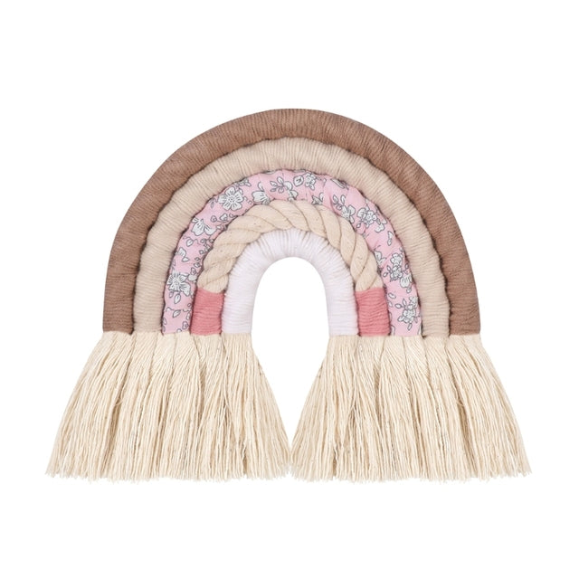 Arc-en-ciel macramé en coton