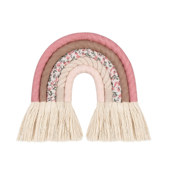 Arc-en-ciel macramé en coton