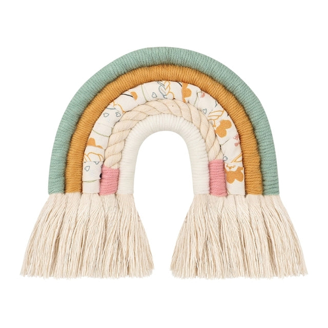 Arc-en-ciel macramé en coton