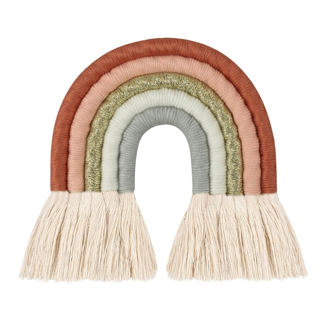 Arc-en-ciel macramé en coton