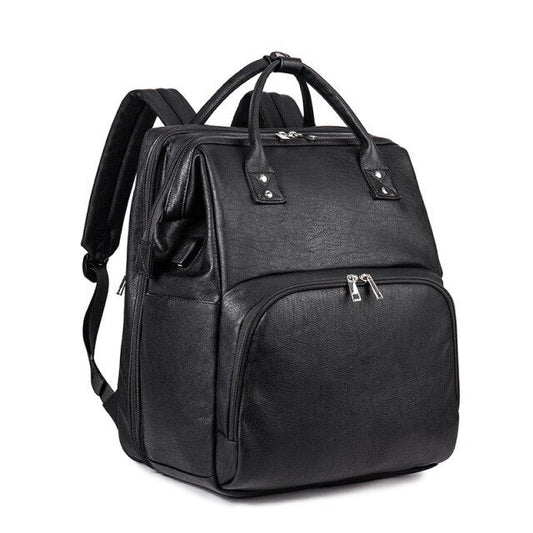 Sac à langer lit en cuir noir vegan Douce nuit