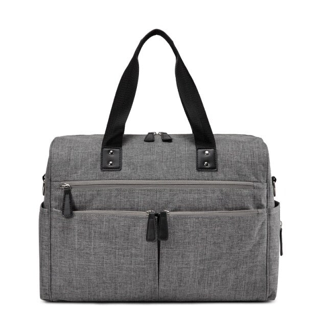 Sac à langer poussette Léonard gris chiné