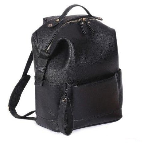 Sac à langer en cuir vegan Gladys noir