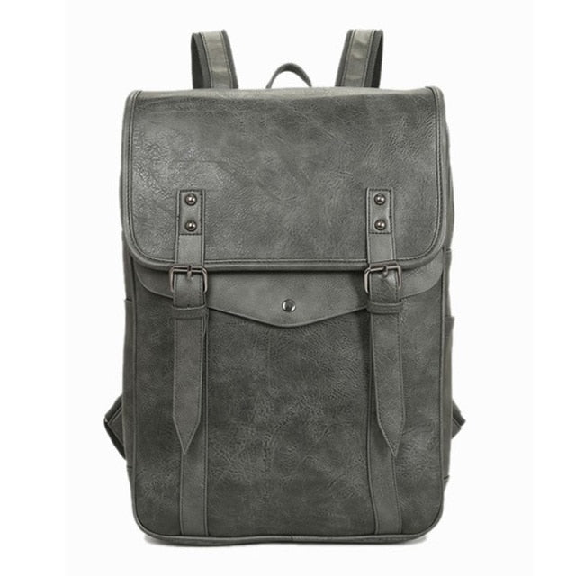 Sac à langer vintage Anselme cuir vegan gris